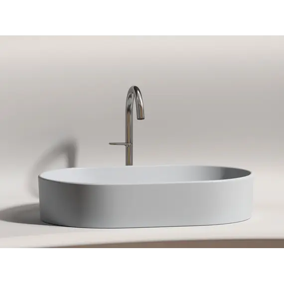 Умывальник чаша Ceramica Nova накладная овальная (цвет Серый Матовый) Element 608*385*122мм