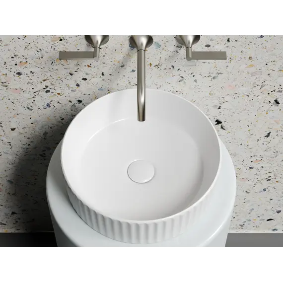 Умывальник чаша Ceramica Nova  накладная круглая (цвет Белый Матовый) Element 360*360*115мм