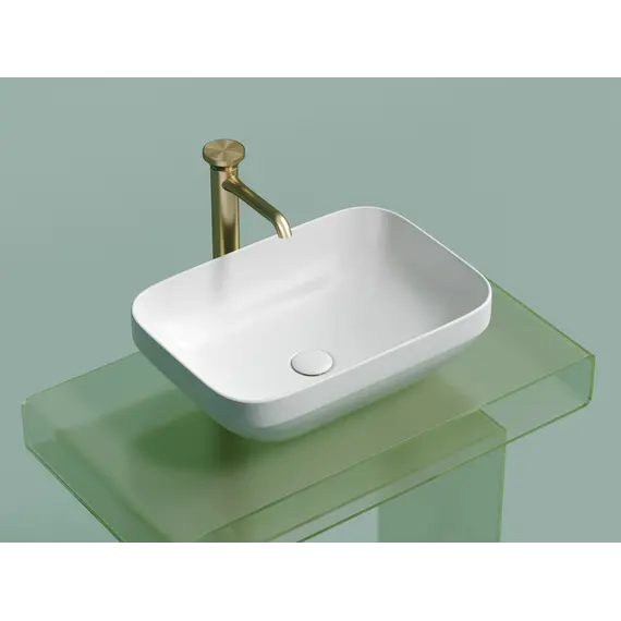 Умывальник чаша Ceramica Nova накладная прямоугольная (цвет Белый Матовый) Element 500*359*145мм