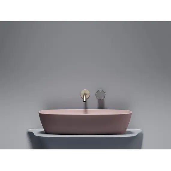 Умывальник чаша Ceramica Nova накладная овальная (цвет Розовый Матовый) Element 600*380*138мм