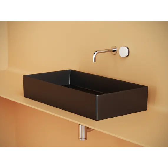 Раковина Ceramica Nova накладная прямоугольная 701*361*130, без перелива, цвет черный матовый