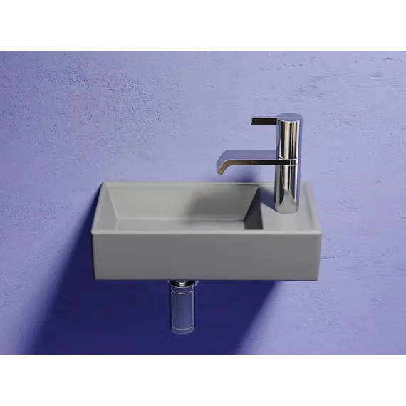 Умывальник подвесной Ceramica Nova L/R, антрацит матовый Element 407*217*100