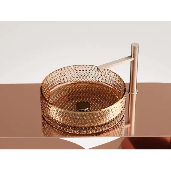 Умывальник чаша Ceramica Nova  накладная круглая (цвет бежевый) Cristal 360*360*112мм