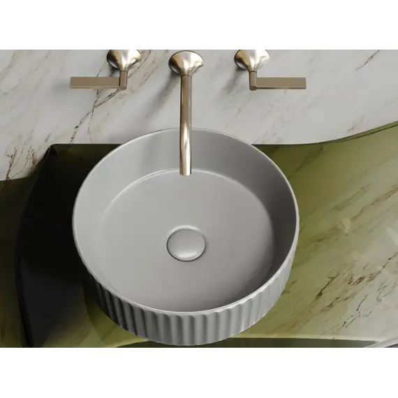 Умывальник чаша Ceramica Nova накладная круглая (цвет Антрацит Матовый) Element 360*360*115мм