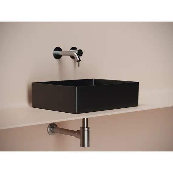 Раковина Ceramica Nova накладная прямоугольная 361*471*130, без перелива,  цвет черный матовый, арт.СN6069MB