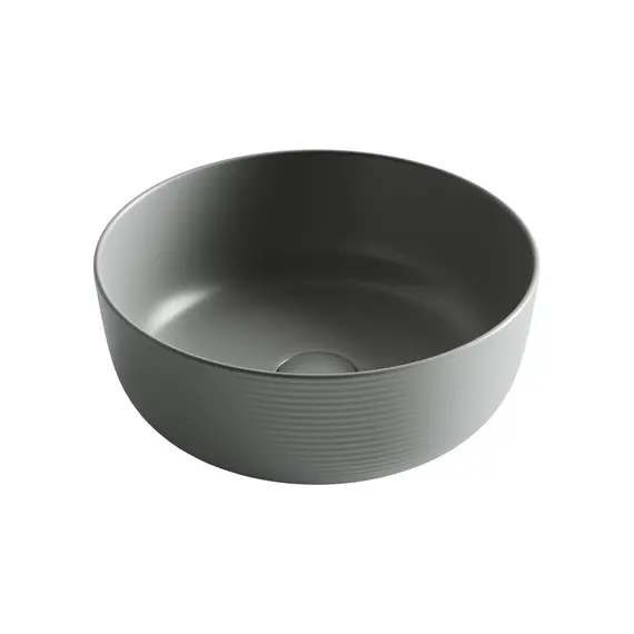 Раковина Ceramica Nova накладная круглая 356*356*135, без перелива, цвет антрацит матовый