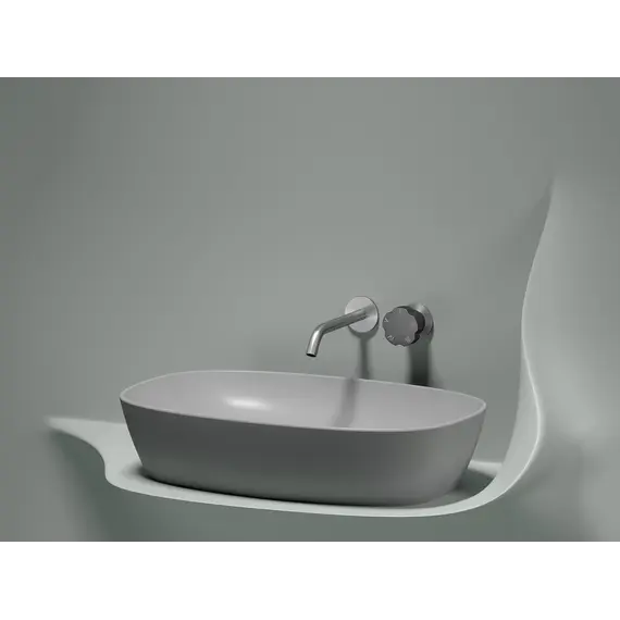 Умывальник чаша Ceramica Nova накладная овальная (цвет Серый Матовый) Element 600*380*138мм