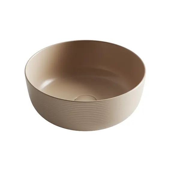 Раковина Ceramica Nova накладная круглая 356*356*135, без перелива, цвет капучино матовый