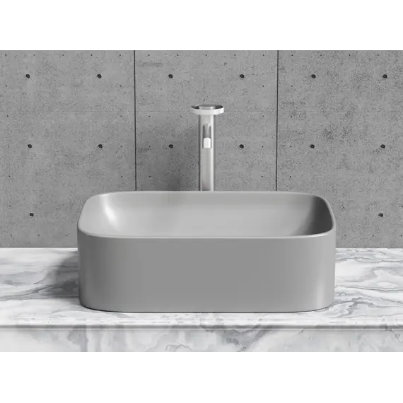 Умывальник чаша Ceramica Nova накладная прямоугольная (цвет Антрацит Матовый) Element 505*380*150мм