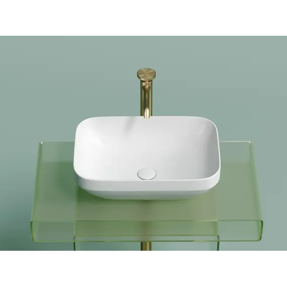 Умывальник чаша Ceramica Nova накладная прямоугольная (цвет Белый Матовый) Element 500*359*145мм