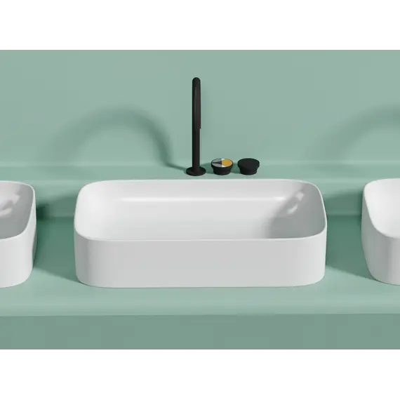 Умывальник чаша Ceramica Nova накладная ( Белый Матовый) Element 705*380*150мм