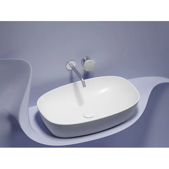 Умывальник чаша Ceramica Nova накладная овальная (цвет Белый Матовый) Element 600*380*138мм
