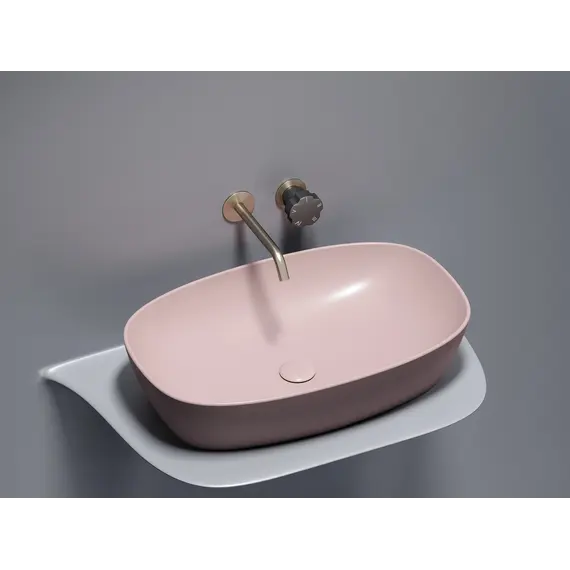 Умывальник чаша Ceramica Nova накладная овальная (цвет Розовый Матовый) Element 600*380*138мм
