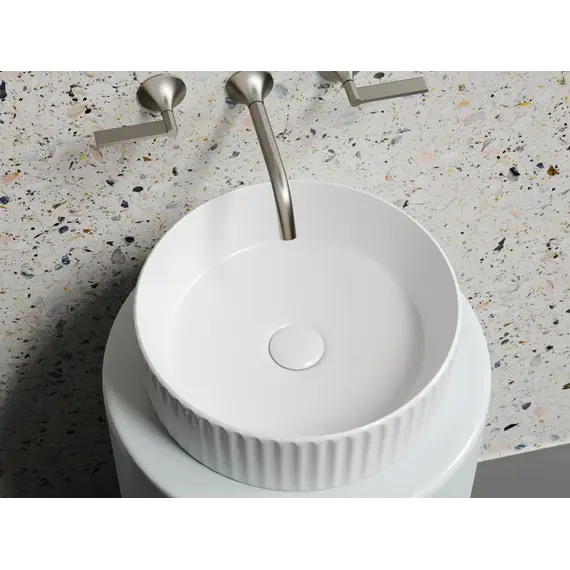 Умывальник чаша Ceramica Nova  накладная круглая (цвет Белый Матовый) Element 360*360*115мм
