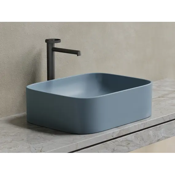 Умывальник чаша Ceramica Nova накладная прямоугольная (цвет Серо-Голубой Матовый) Element 505*380*150мм