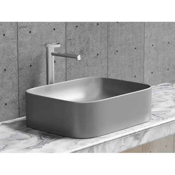 Умывальник чаша Ceramica Nova накладная прямоугольная (цвет Антрацит Матовый) Element 505*380*150мм