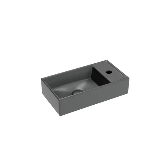 Умывальник подвесной Ceramica Nova L/R,  темный антрацит матовый Element 407*217*100