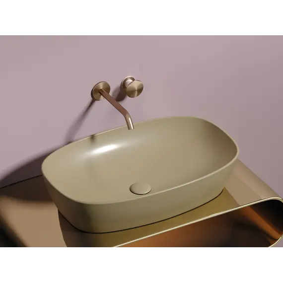 Умывальник чаша Ceramica Nova накладная овальная (цвет Капучино Матовый) Element 600*380*138мм