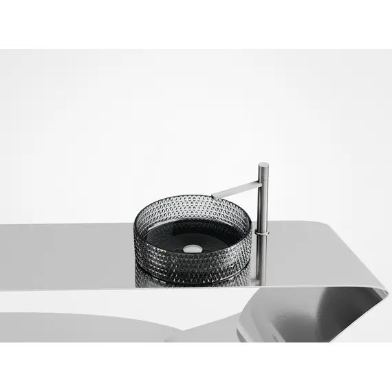 Умывальник чаша Ceramica Nova накладная круглая (цвет черный) Cristal 360*360*112мм