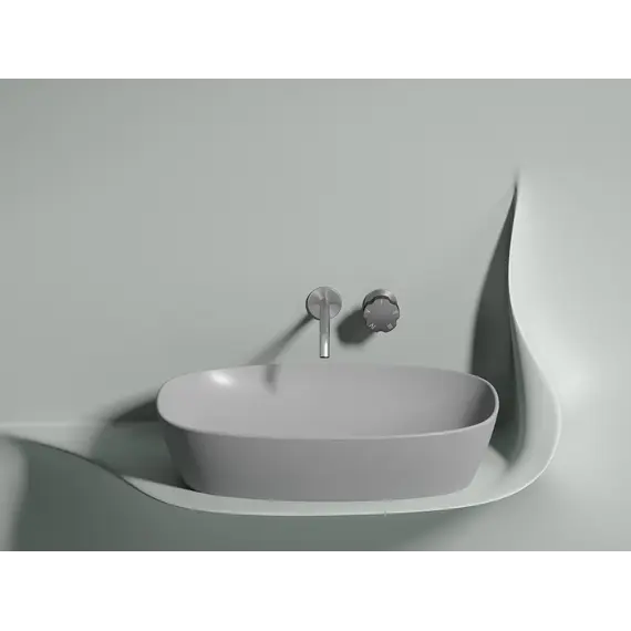 Умывальник чаша Ceramica Nova накладная овальная (цвет Серый Матовый) Element 600*380*138мм