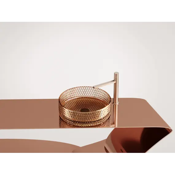 Умывальник чаша Ceramica Nova  накладная круглая (цвет бежевый) Cristal 360*360*112мм