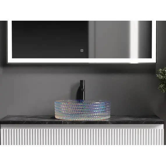 Умывальник чаша Ceramica Nova накладная круглая (цвет неон) Cristal 360*360*112мм