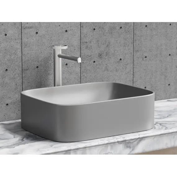 Умывальник чаша Ceramica Nova накладная прямоугольная (цвет Антрацит Матовый) Element 505*380*150мм