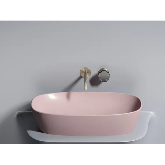 Умывальник чаша Ceramica Nova накладная овальная (цвет Розовый Матовый) Element 600*380*138мм
