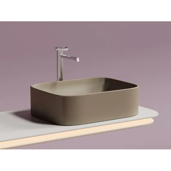 Умывальник чаша Ceramica Nova  накладная прямоугольная (цвет Капучино Матовый) Element 505*380*150мм