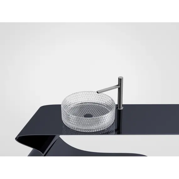 Умывальник чаша Ceramica Nova накладная круглая (прозрачная) Cristal 360*360*112мм