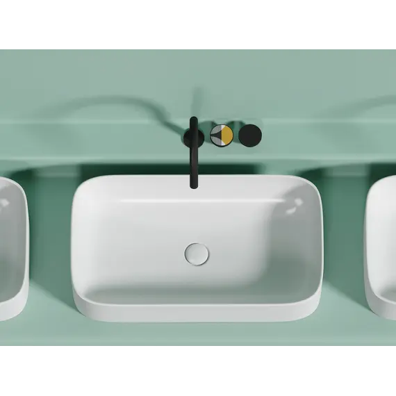 Умывальник чаша Ceramica Nova накладная ( Белый Матовый) Element 705*380*150мм