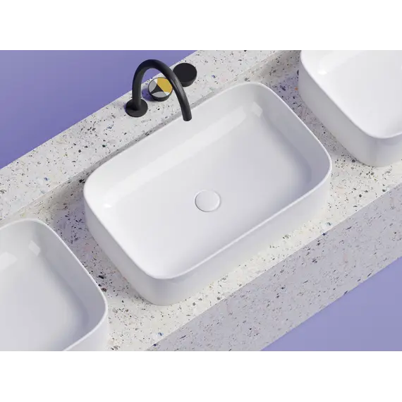 Умывальник чаша Ceramica Nova накладная прямоугольная Element 605*380*150мм
