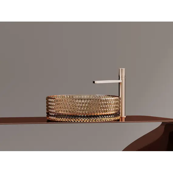 Умывальник чаша Ceramica Nova  накладная круглая (цвет бежевый) Cristal 360*360*112мм