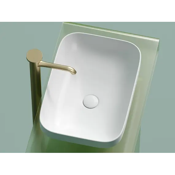 Умывальник чаша Ceramica Nova накладная прямоугольная (цвет Белый Матовый) Element 500*359*145мм