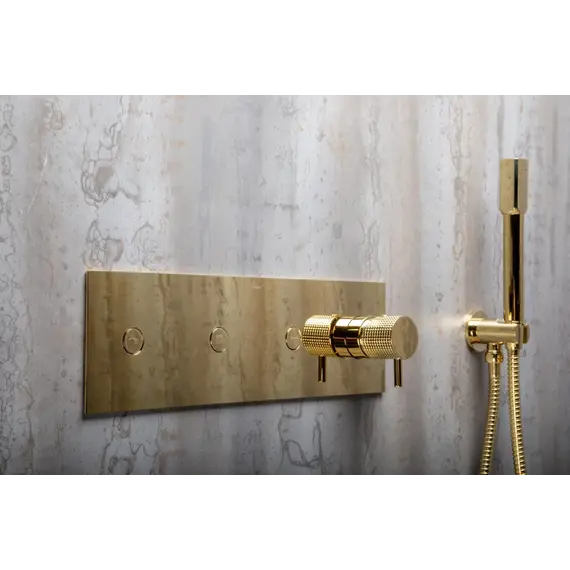 Душевая система скрытого монтажа со смесителем верхним и ручным душем BOHEME FUSION 130-G золото