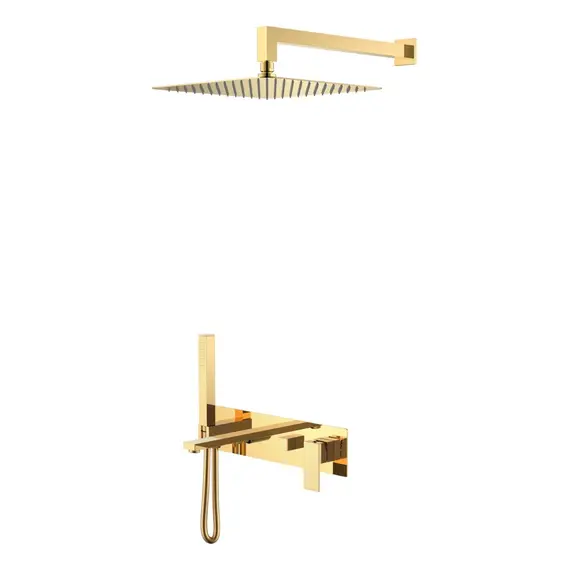 Душевая система встраиваемая  Boheme Qubic 474-G Shinny Gold
