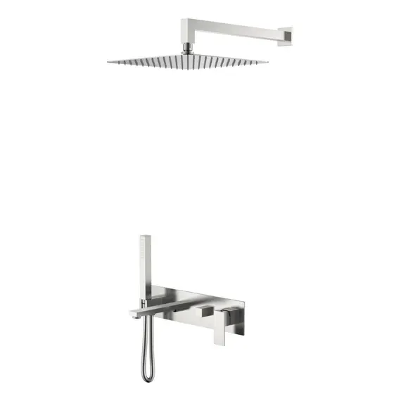 Душевая система встраиваемая  Boheme Qubic 474-NB Brushed Nickel