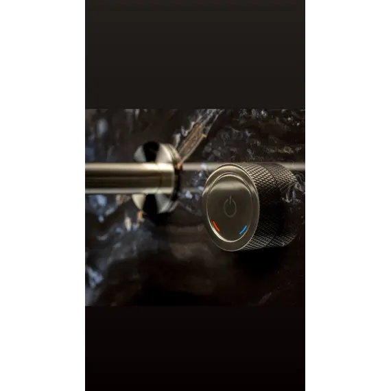 Смеситель автоматический для умывальника BOHEME TECH MATT GOLD 158/2-MG