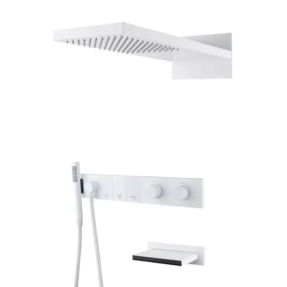 Встраиваемая  душевая система Boheme ZODIAC 133-2-MW матовый белый