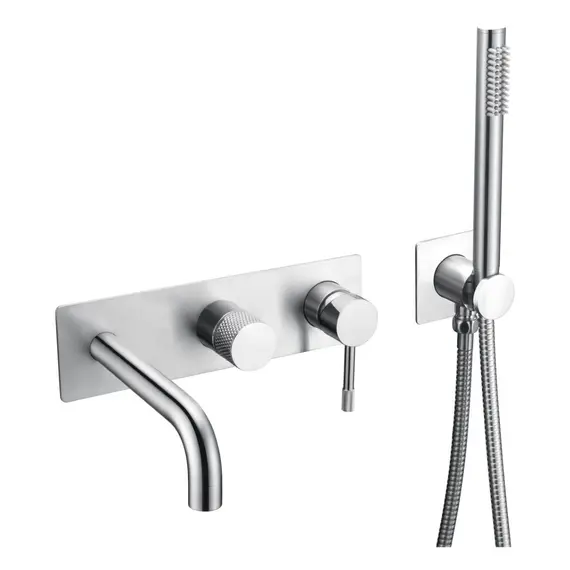 Смеситель встраиваемый с ручным душем и изливом  Boheme UNO 464-3-CR хром