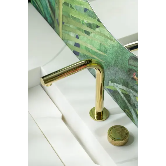 Смеситель автоматический для умывальника BOHEME TECH GOLD 158-G