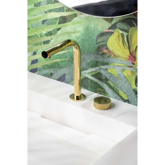 Смеситель автоматический для умывальника BOHEME TECH GOLD 158-G