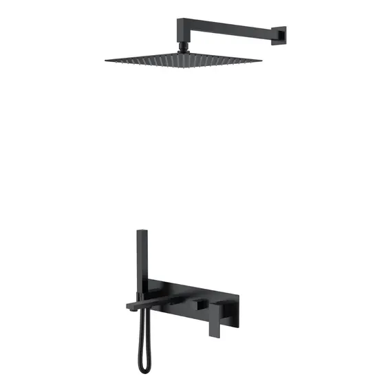 Душевая система встраиваемая  Boheme Qubic 474-B Matt Black