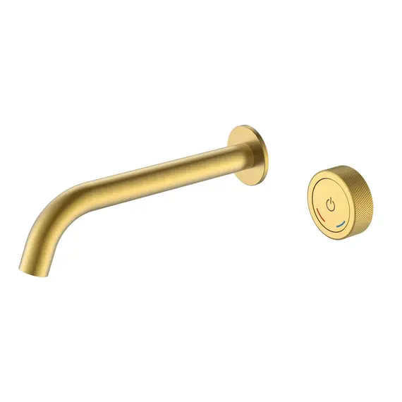 Смеситель автоматический для умывальника BOHEME TECH MATT GOLD 158/2-MG