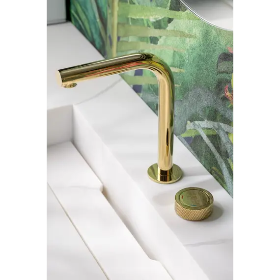 Смеситель автоматический для умывальника BOHEME TECH GOLD 158-G