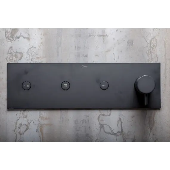 Душевая система скрытого монтажа со смесителем верхним и ручным душем BOHEME FUSION черный 130-B