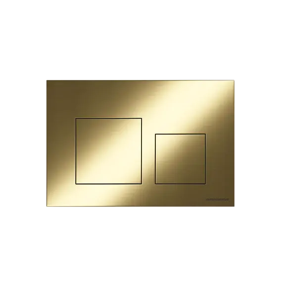 Кнопка смыва CERAMICANOVA Balance, клавиши Square, цвет брашированное золото, арт. CN12-002BG
