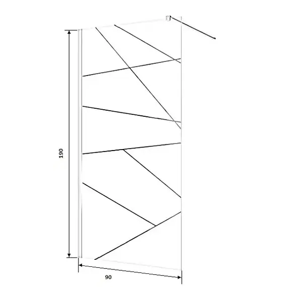 Душевая перегородка  PICK T90 Ceruttispa без поддона (90x190)