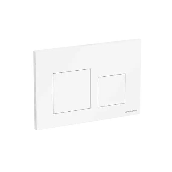 Кнопка смыва CERAMICANOVA Balance, клавиши Square, цвет белый глянцевый, арт.CN12-002W