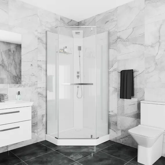 Кабина CHIKA901T душевая без крыши Ceruttispa (90x90x215-225)